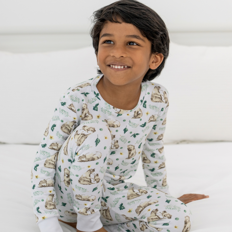 Toddler Bamboo Pajamas Blue Stars Dreamland Baby Canada