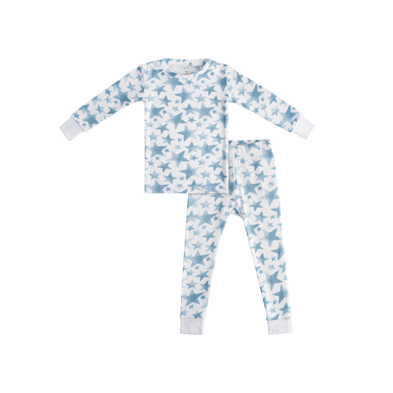 Toddler Bamboo Pajamas Blue Stars