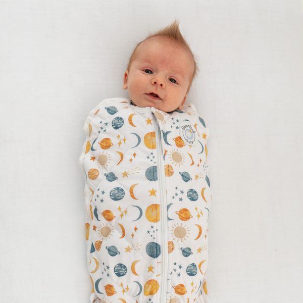 Bamboo Weighted Swaddle, 0-6 months - Planets