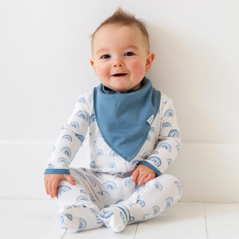 Baby Bamboo Pajamas w/ DreamCuffs™ (Grey Stars & Rainbow)