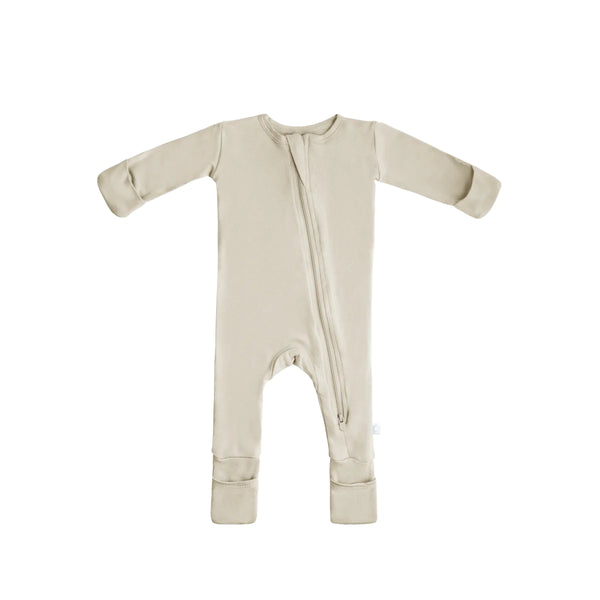 Baby Bamboo Pajamas w/ DreamCuffs™ - Oat