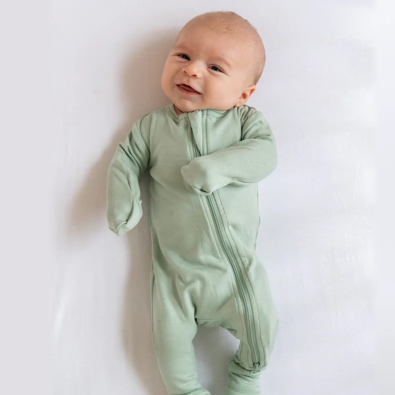 Baby Bamboo Pajamas w/ DreamCuffs™ (Solids)